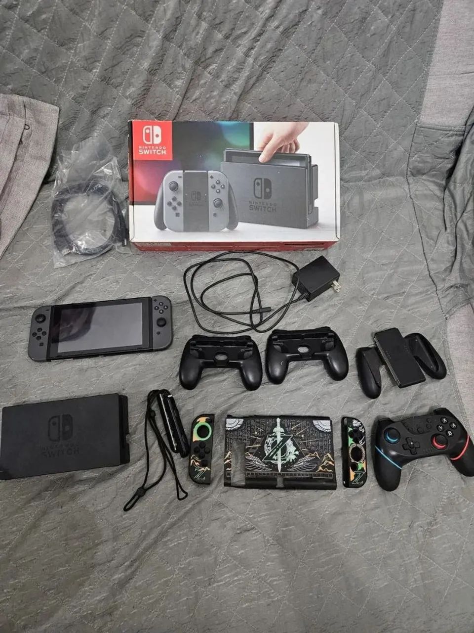 Nintendo switch desbloqueado com controle extra