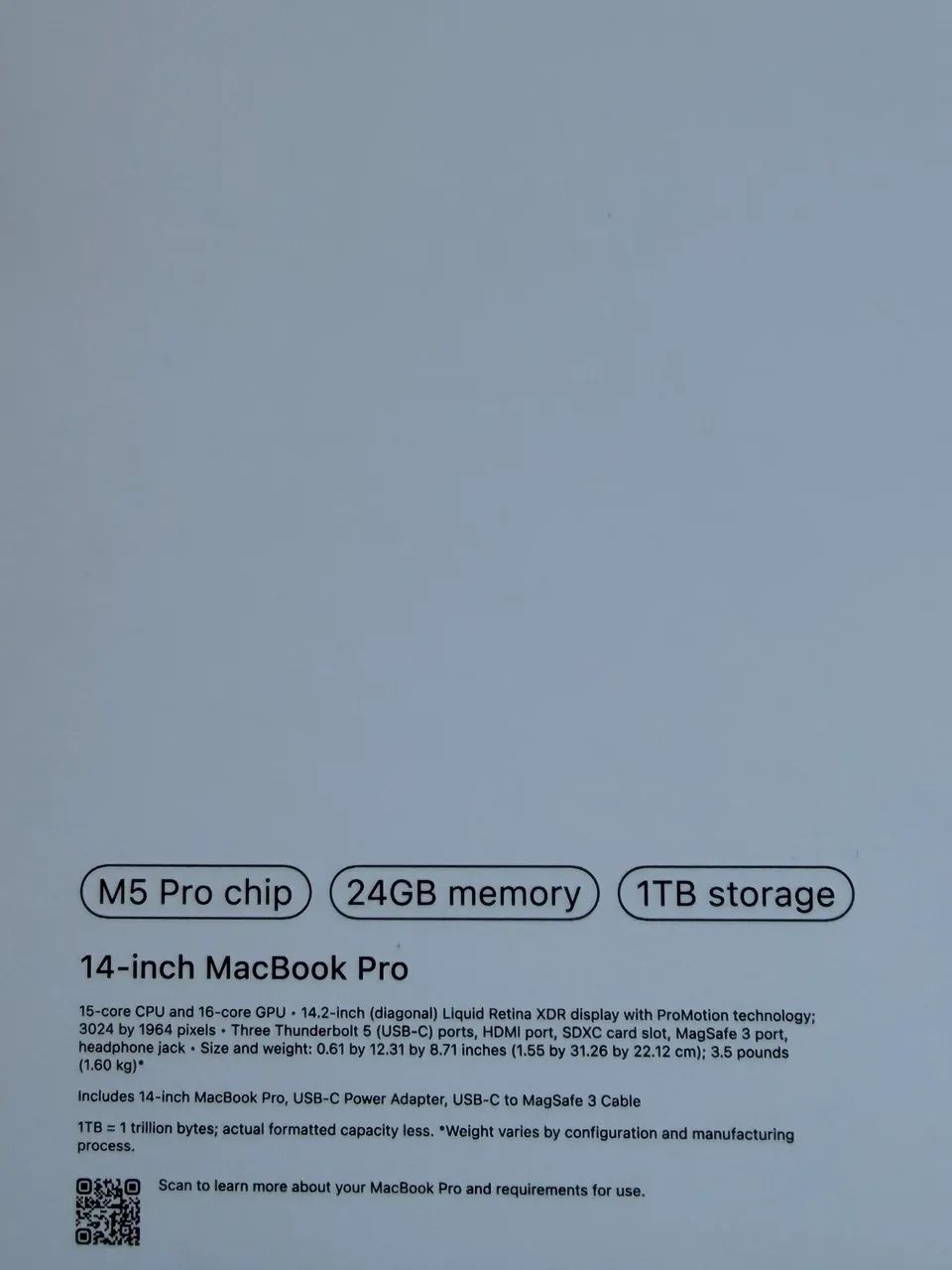 MacBook Pro M5 Pro 24GB - 1TB - 14 polegadas - Foto 5