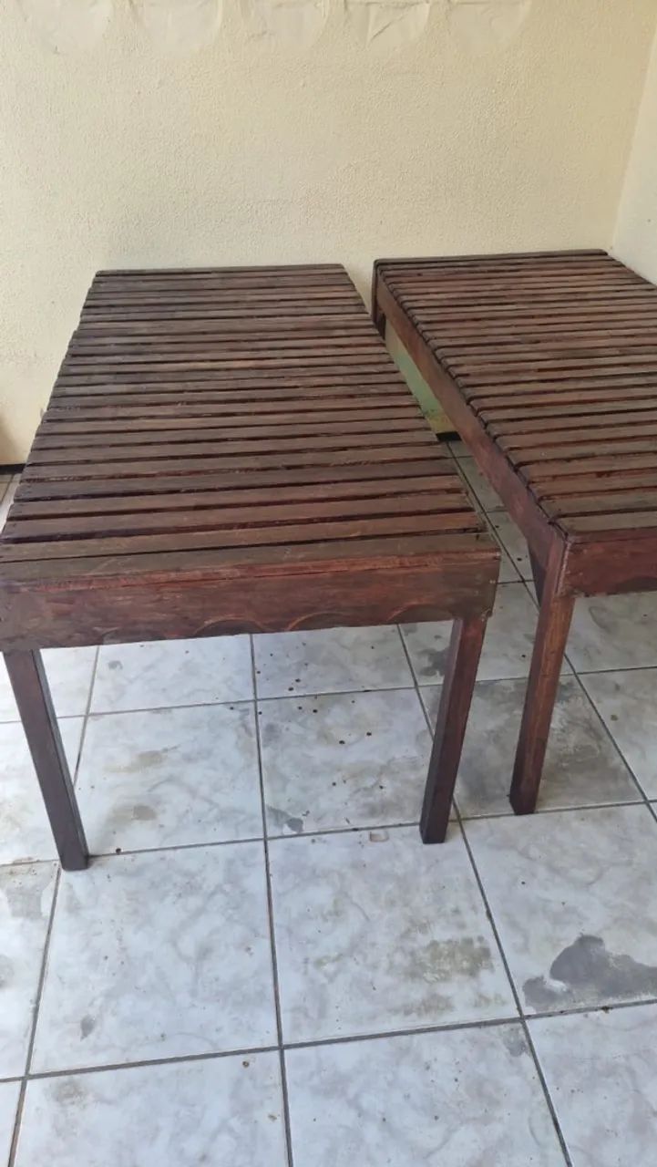 Mesa Ripada de Madeira Pura 1,80m x 90cm - Ótimo Estado - Foto 2