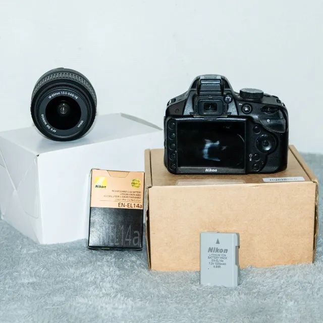 ニコン D3200 Nikon D3200 Com Lente/ 18-55mm Vr Com 8900 Cliques | MercadoLivre