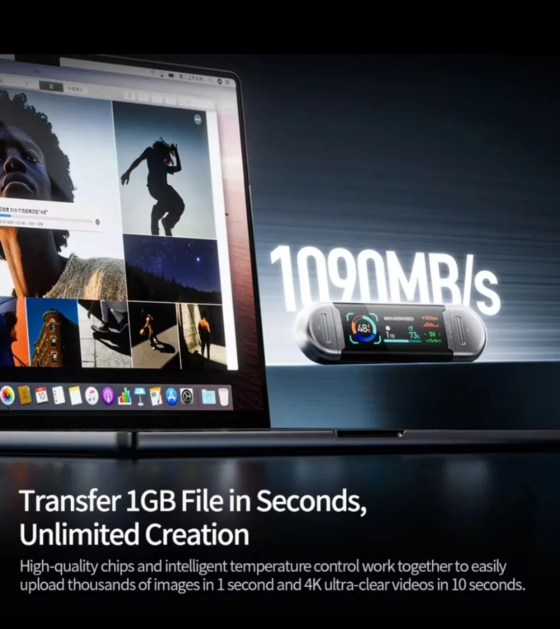 Pendrive Move Speed 4k 120fps Top de linha - Foto 5
