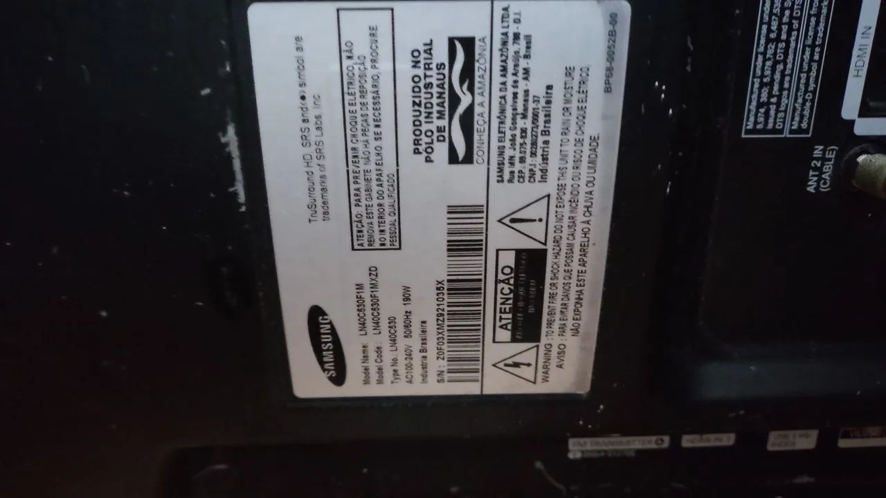Tv Samsung 40 com defeito  - Foto 2