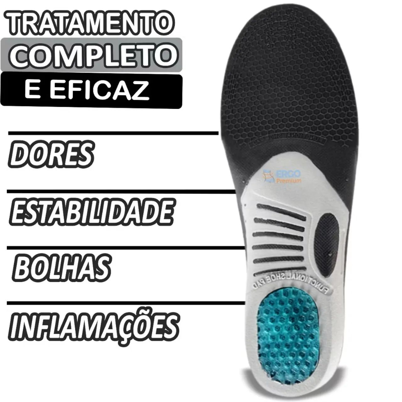 Palmilha ortopédica com gel (35 ao 44) - Foto 4