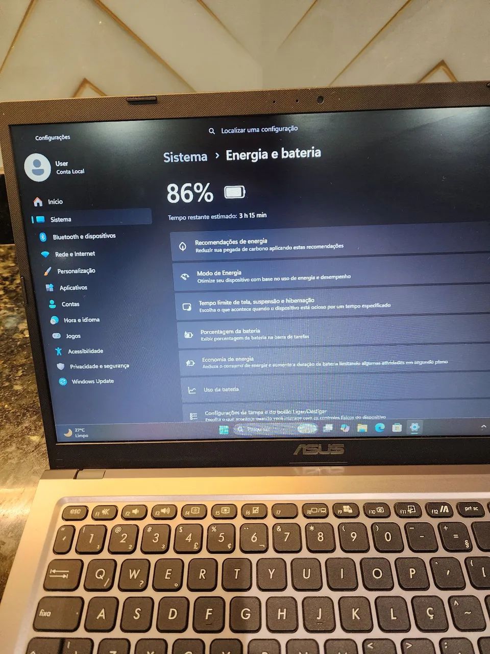 Notebook asus I3 8gb ram 256gb ssd m2 - Foto 5
