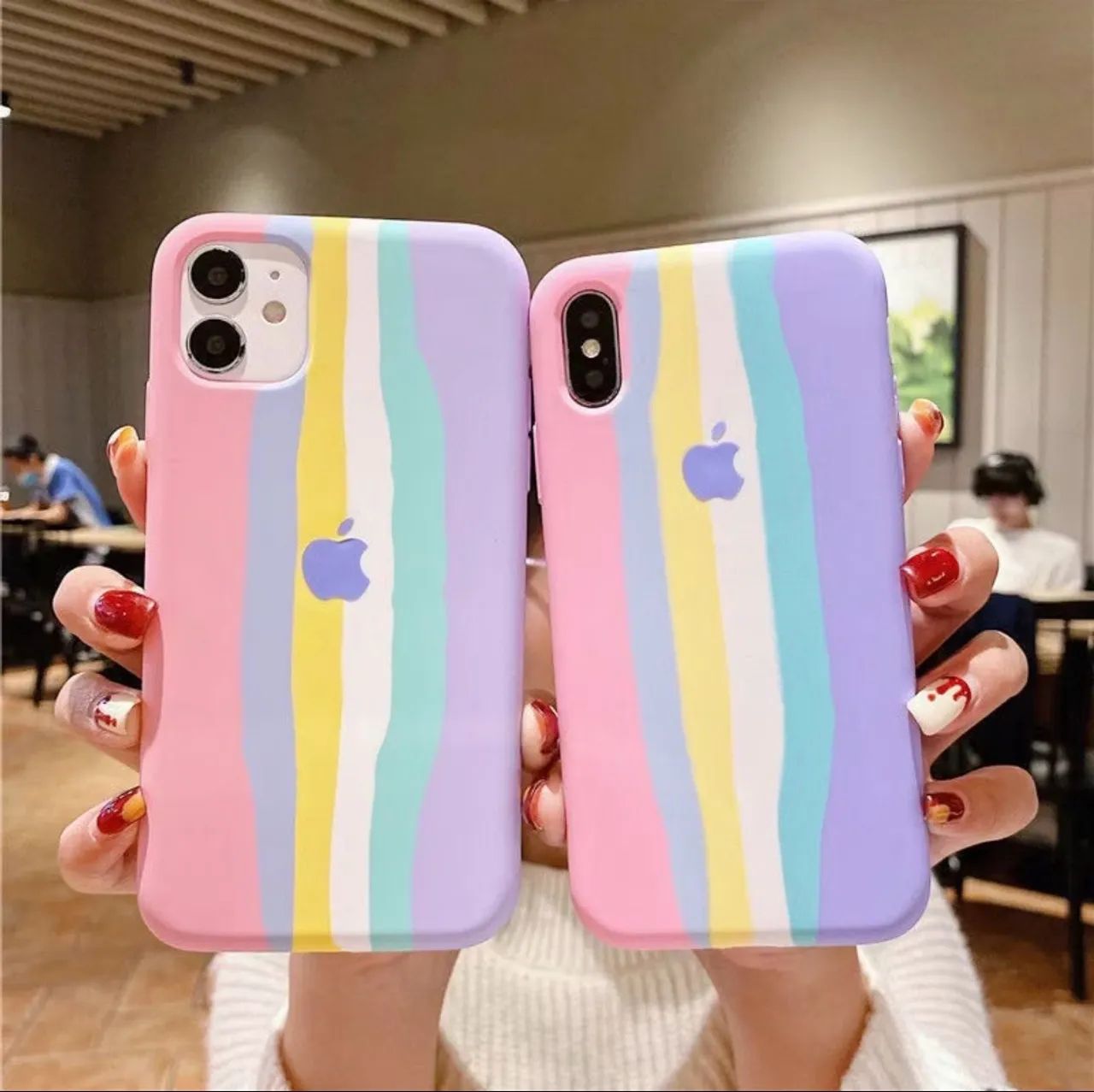 CAPINHA CASE ARCO-ÍRIS IPHONE 11 PRO IPHONE 12 PRO MAX 11 XR