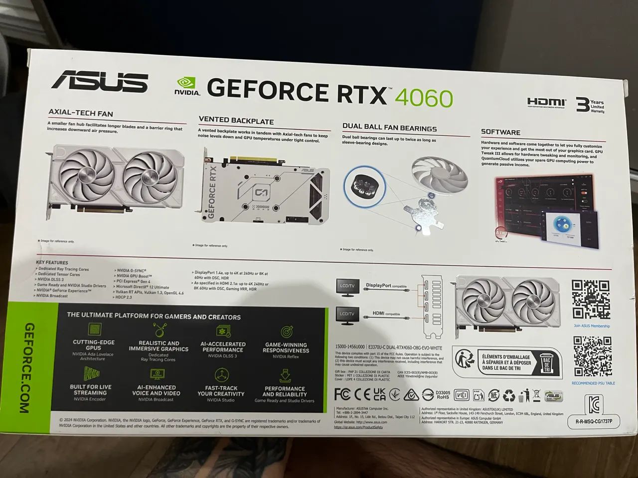 RTX 4060 ASUS OC DUAL WHITE  - Foto 4
