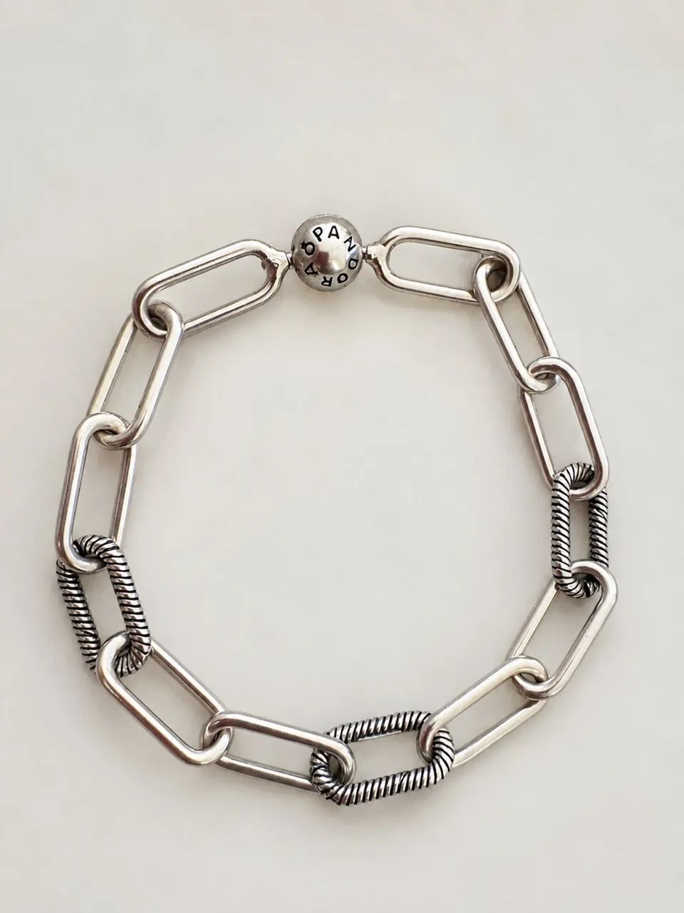 pulseira corrente de elos . prata 925. 19,5cm de comprimento. 