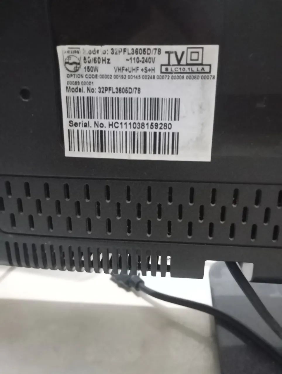 Tv 32' Philco Usada Funciona + Tela Manchada - Foto 2