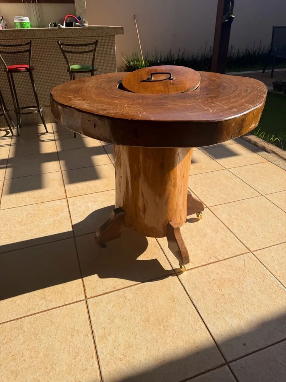 Mesa em Madeira com Cooler