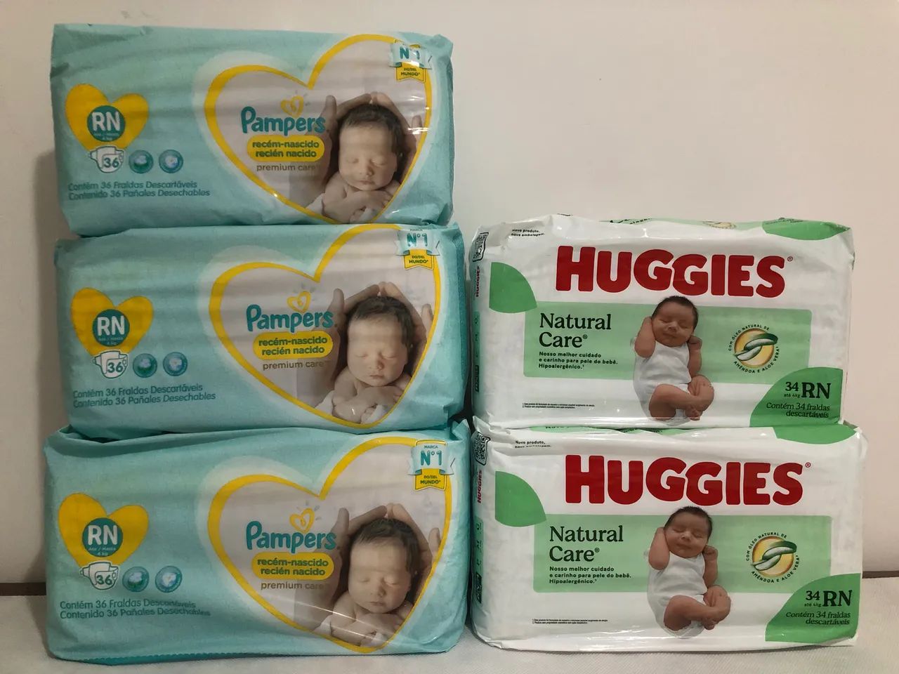 Fralda Pampers e Huggies 