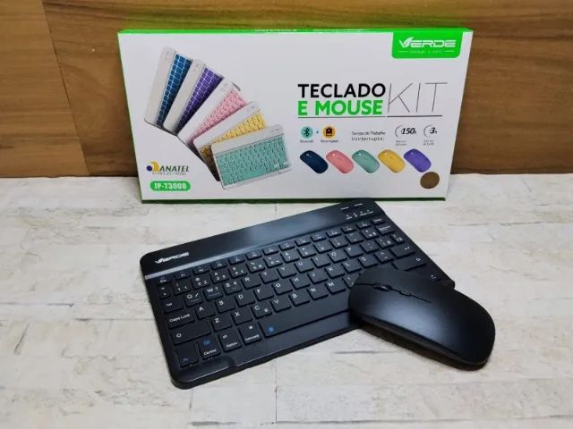 Teclado + Mouse Bluetooth Para Smartphones Notebook Tablet - Foto 4