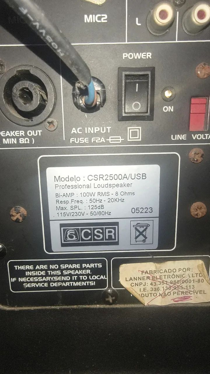 Caixa de som profissional CSR 2500A/USB - Foto 3