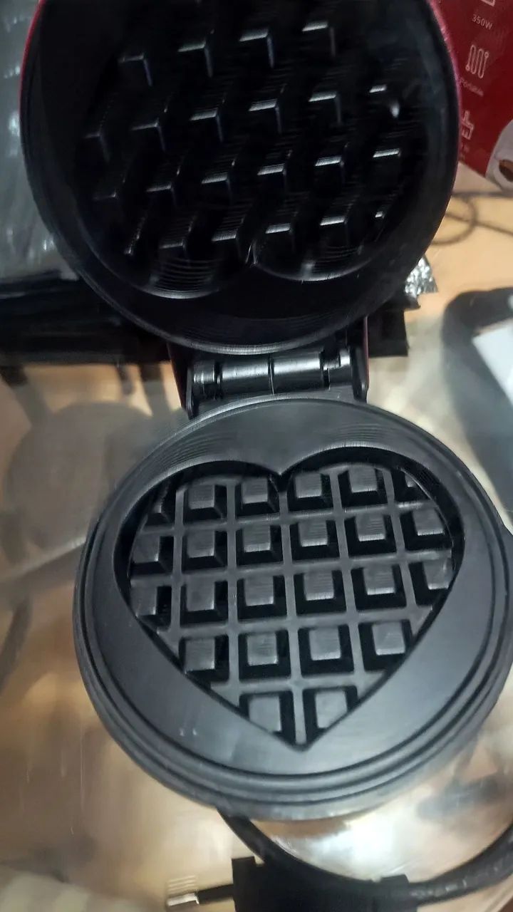 Mini waffer coração 