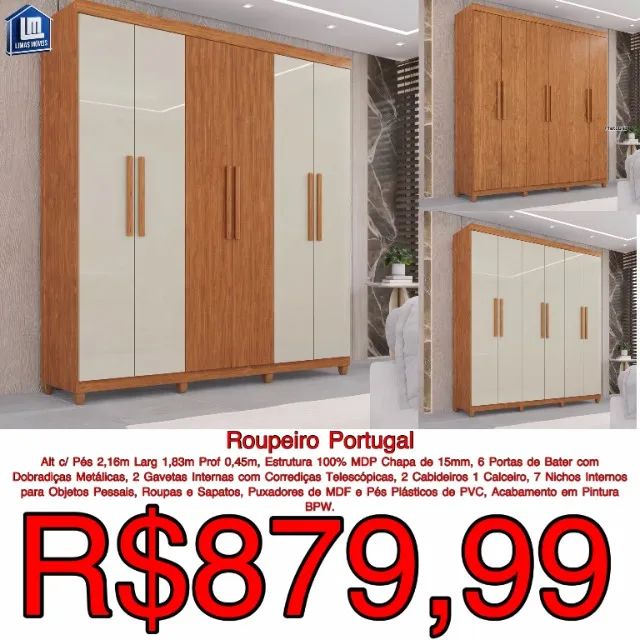 Guarda roupa 6 portas