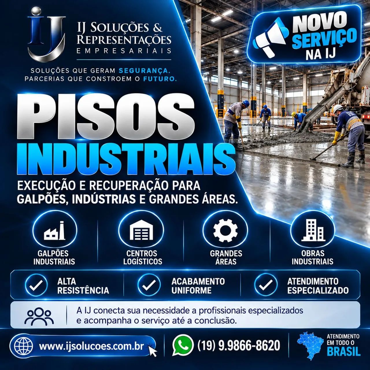 Pisos Industriais - Execução e Recuperação para Galpões