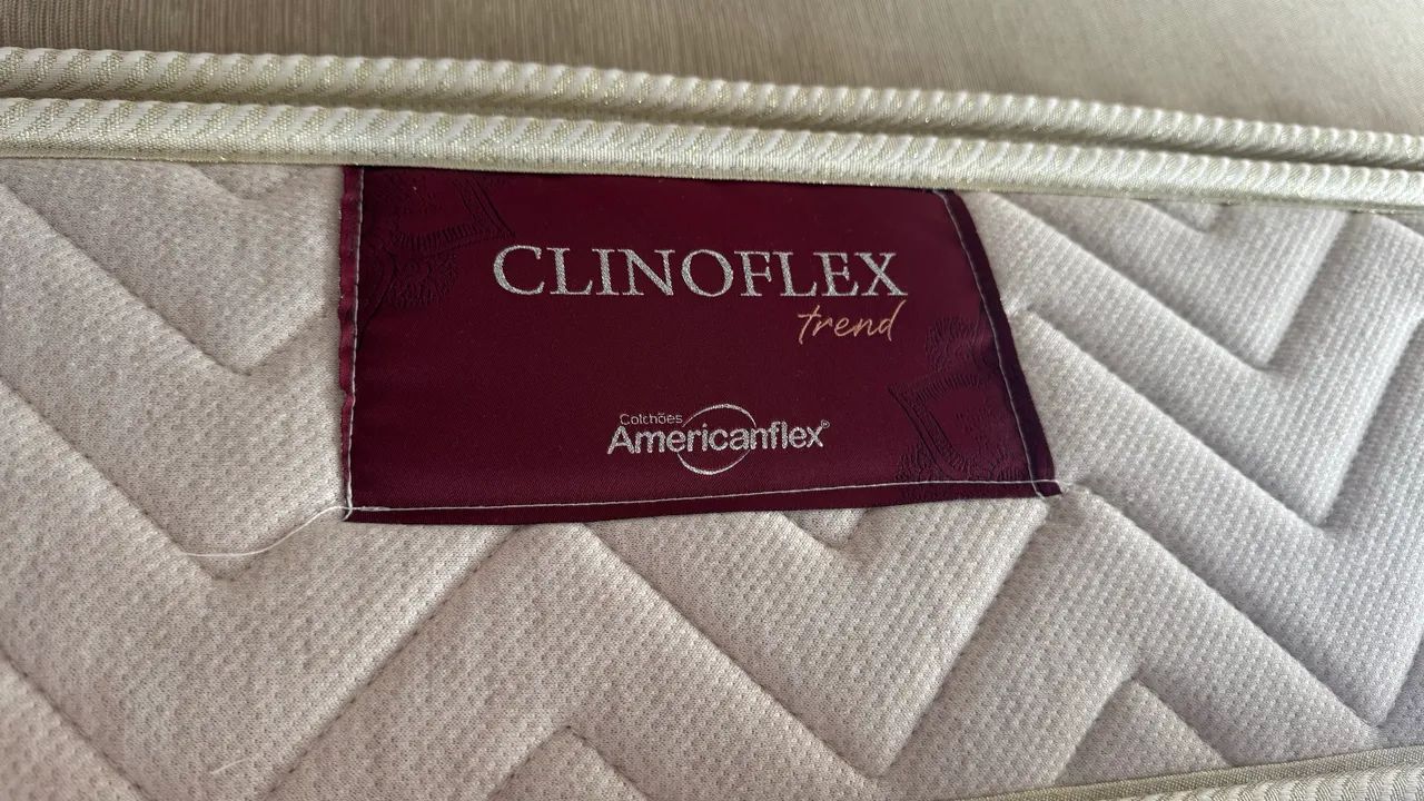 Colchão Americanflex + cabeceira e baú no tecido linho - Foto 3