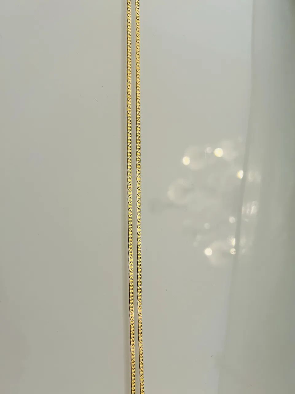 Corrente modelo piestrine 3mm banhada a ouro 18k com crusifixo  - Foto 5