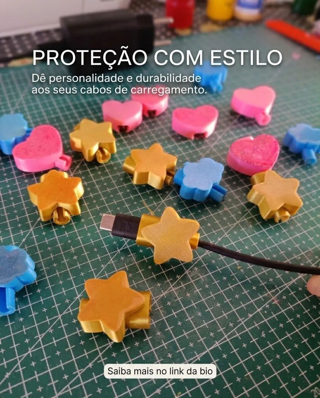 Protetor de cabo Tipo C para Android ou de iPhone 