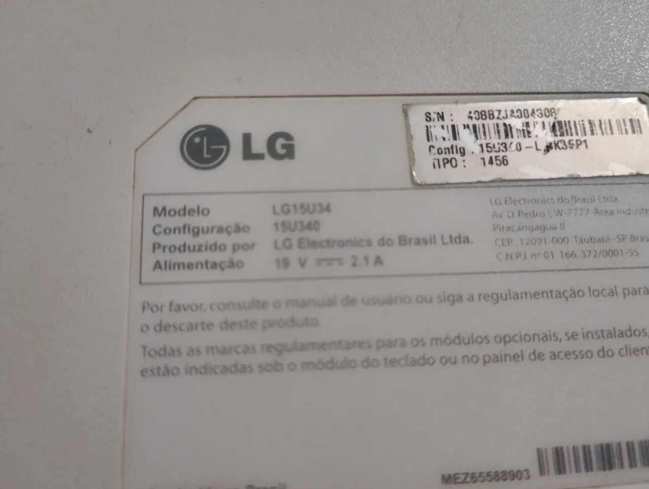 Tampa completa notebook LG 15U34  - Foto 3
