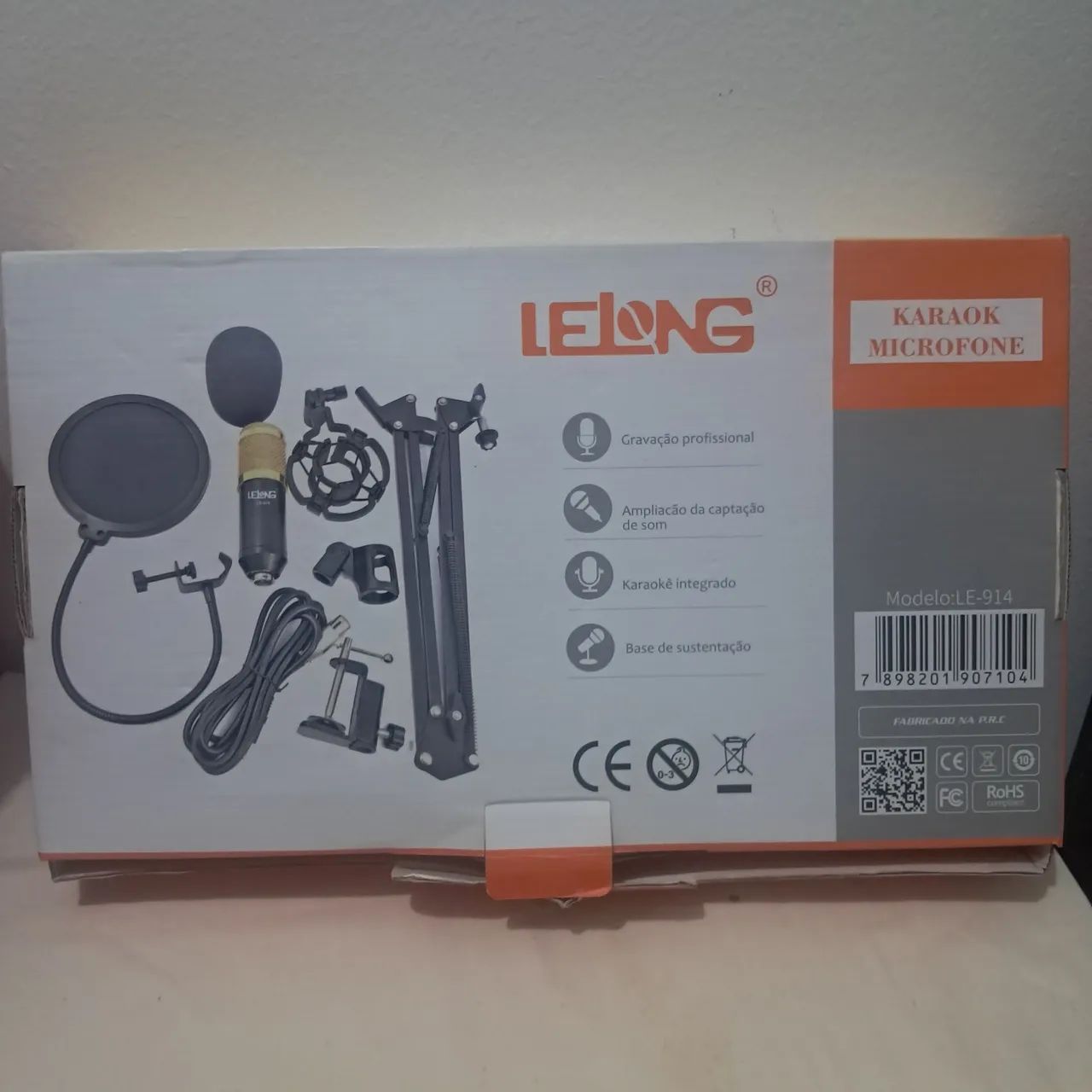 Microfone Lelong Karaok e Podcast novo - Foto 2