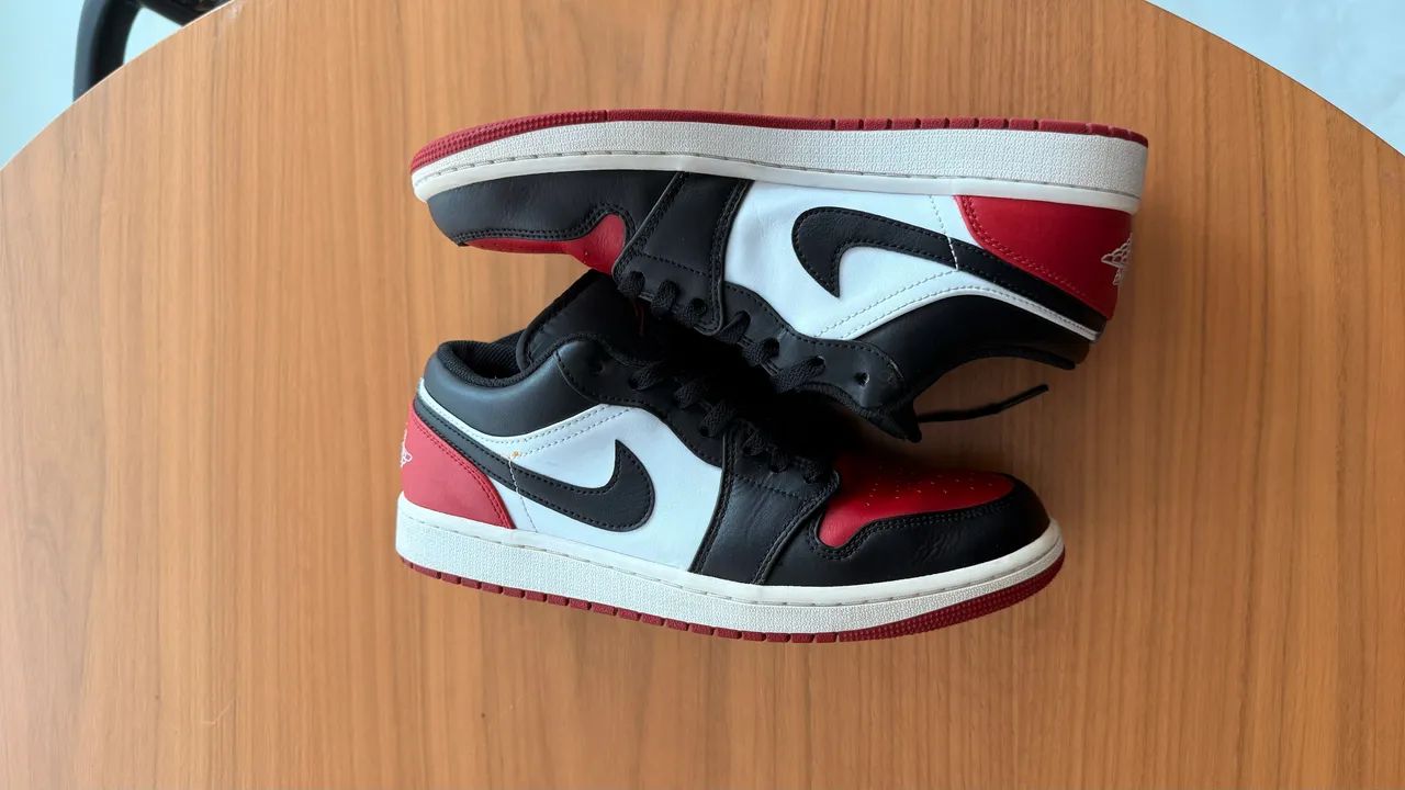 Jordan 1 low bred toe tamanho 40.5  - Foto 3