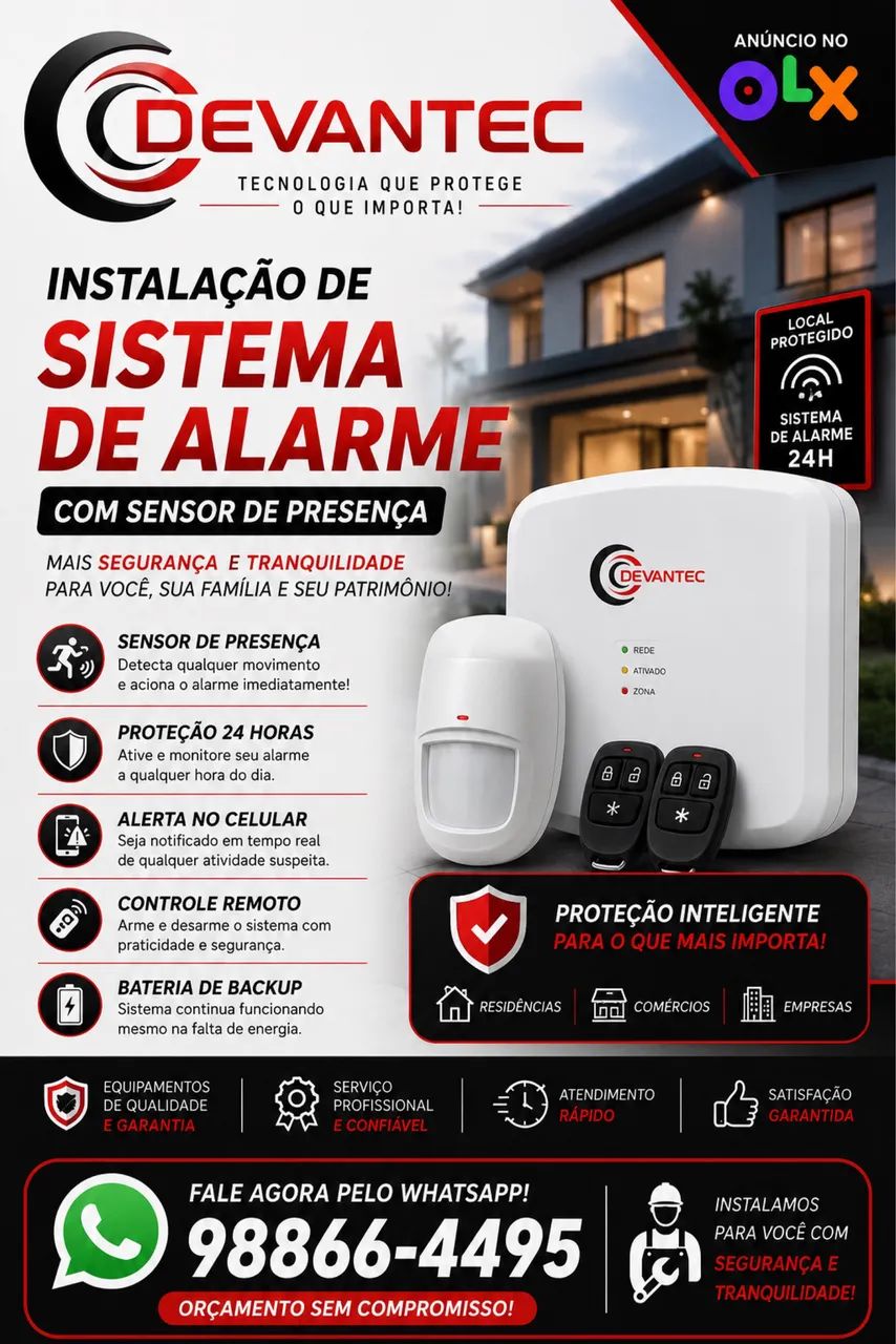? Instalação de Sistema de Alarme com Sensor de Presença