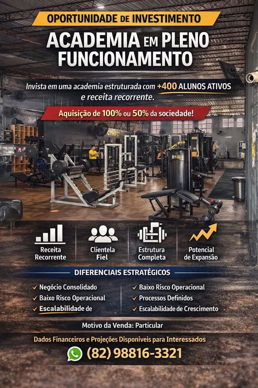 ACADEMIA EM FUNCIONAMENTO 