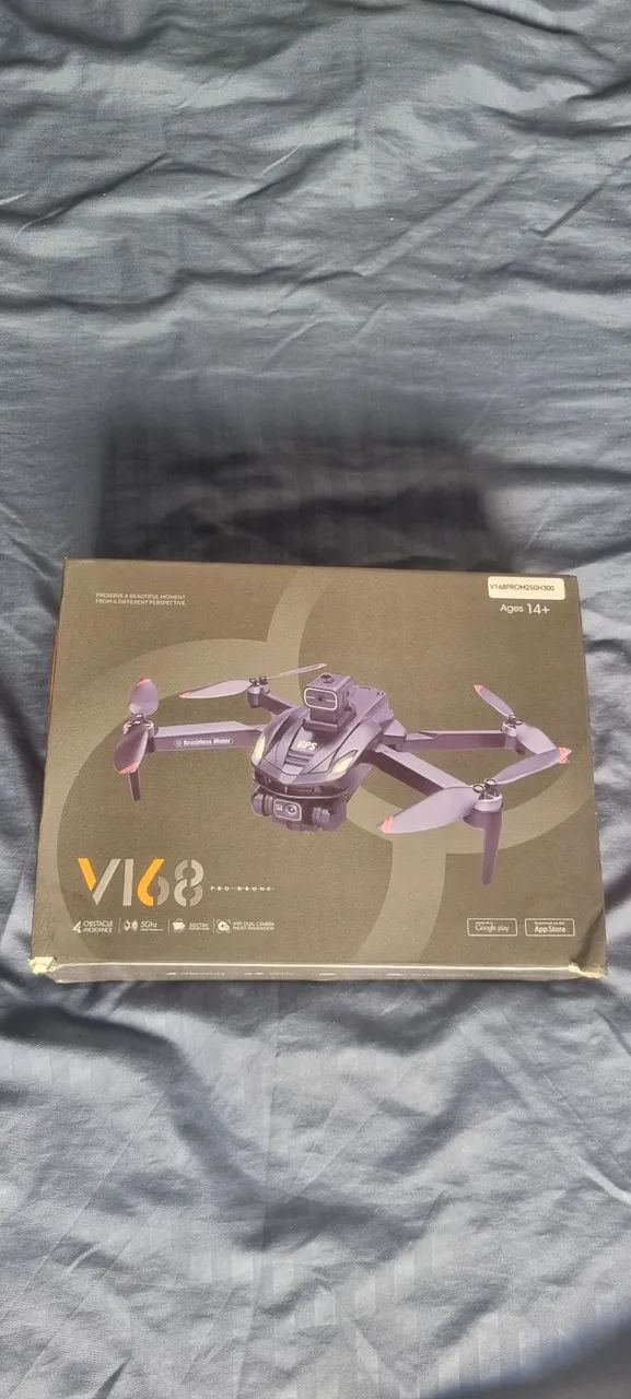Drone V168 Pro Max com GPS, camera HD e sensor anticolisão