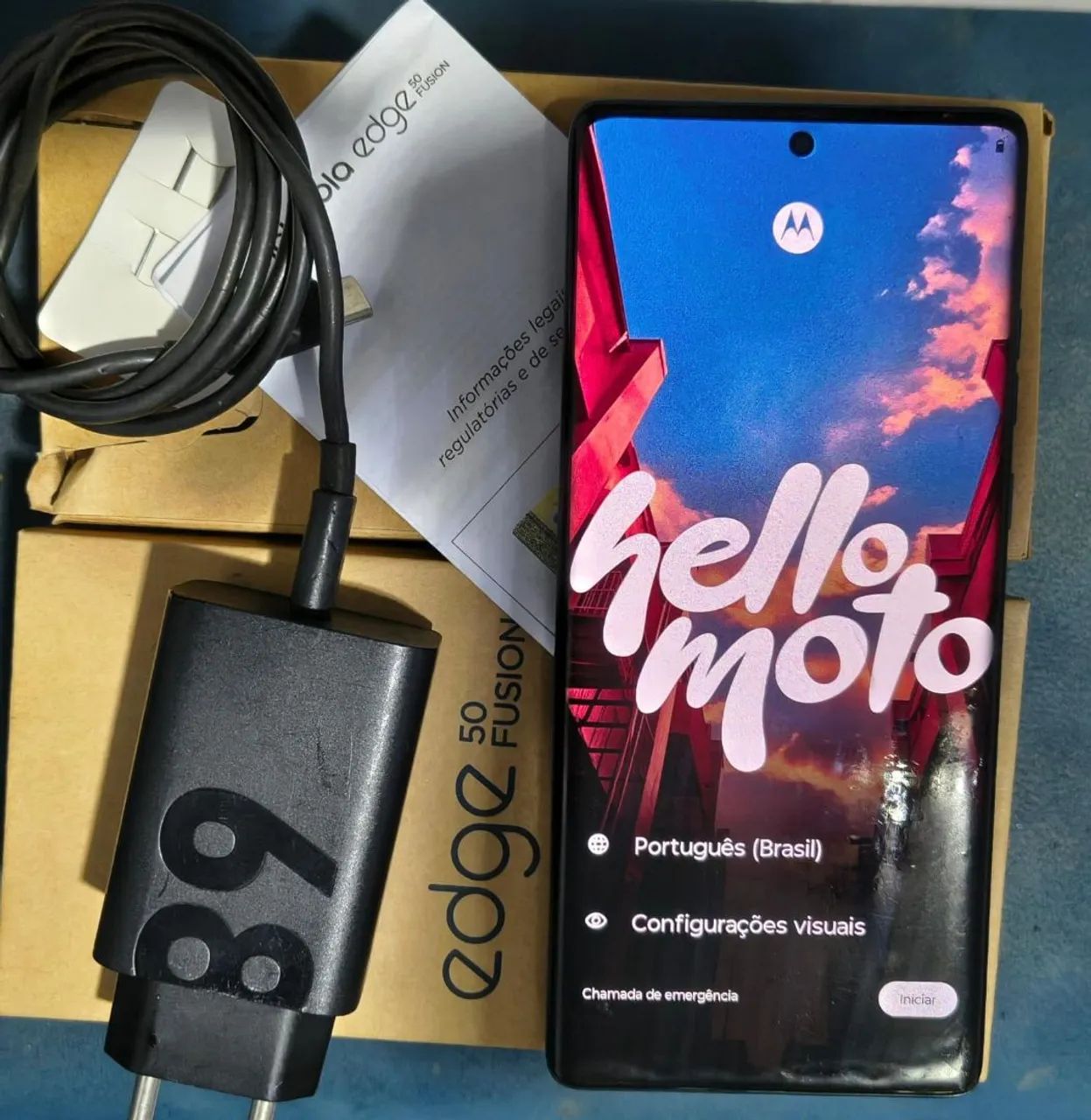 Motorola Edge 50 fusion; todo original com NF e acessórios.