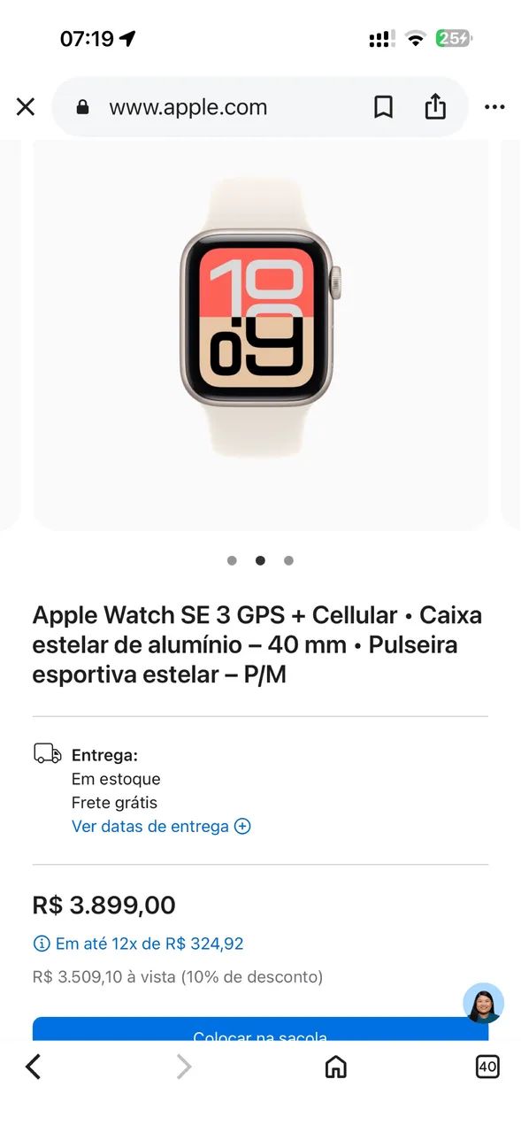 Apple Watch SE 3 (GPS + Cellular) - Foto 5