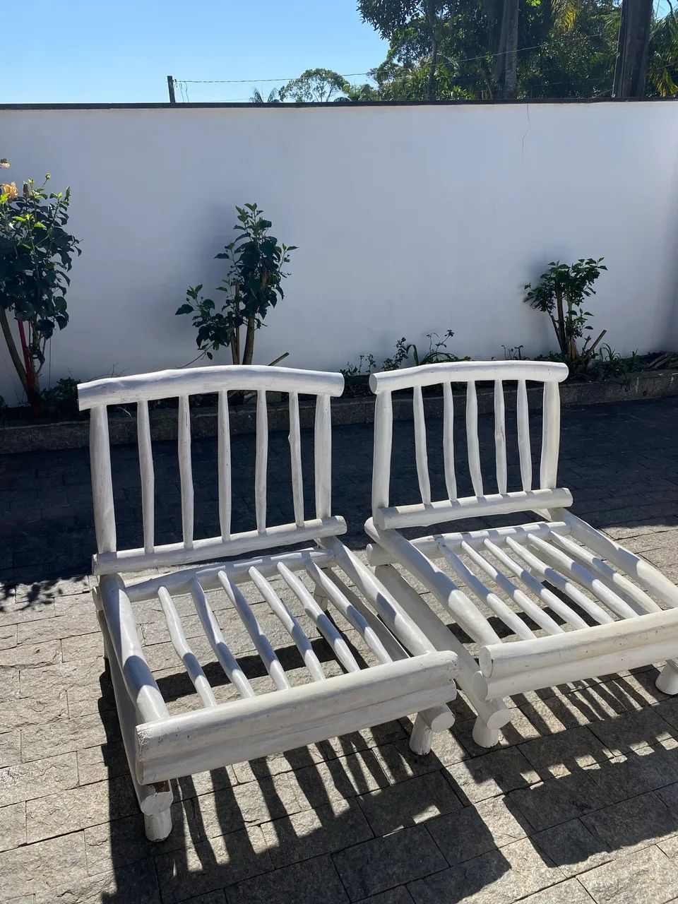 cadeiras externas de madeira  - Foto 2