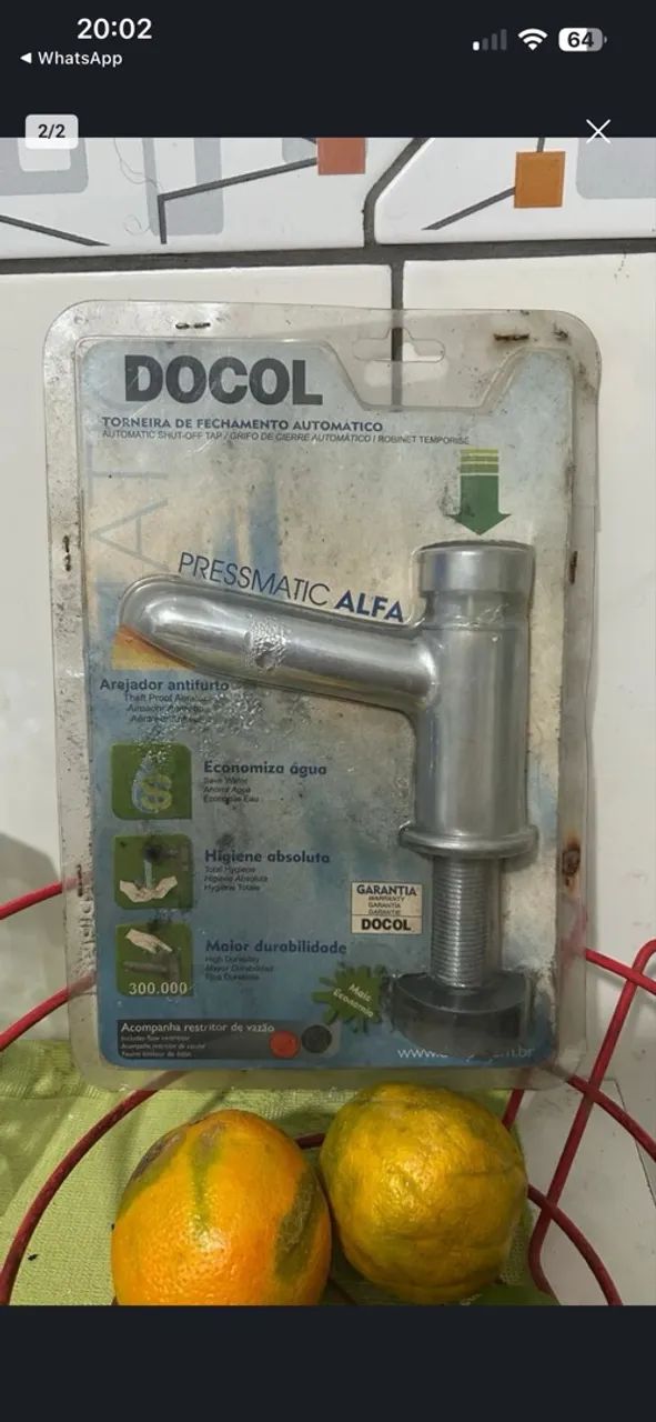 Torneira automática Docol Pressmatic Alfa - NOVA