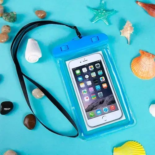Capa a prova d'água para celular com cordão - Foto 4