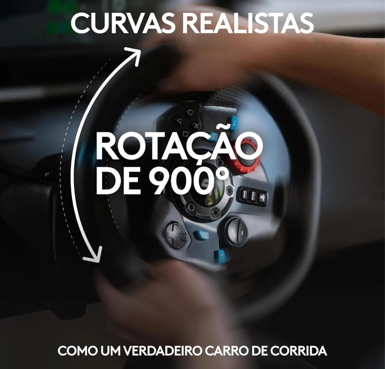 Volante Logitech G29 Driving Force e Pedais com Force Feedback para PS5, PS4, PS3 e PC - Foto 3