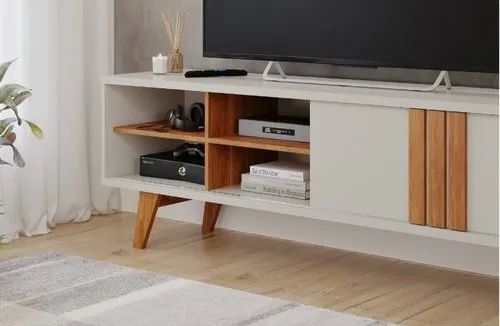 Rack Bancada Paraty Permobili 100% MDF, para TVs até 60 Polegadas - Entrega Imediata; - Foto 4