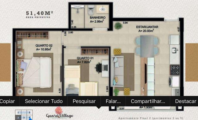 Lançamento apartamento 2 quartos guara II - Foto 4