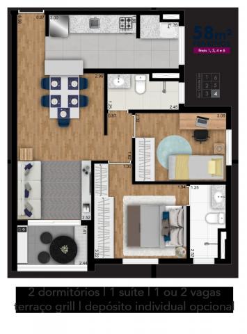 Apartamento em Picanço, com 2 quartos, sendo 1 suíte e área útil de 61 m² - Foto 5