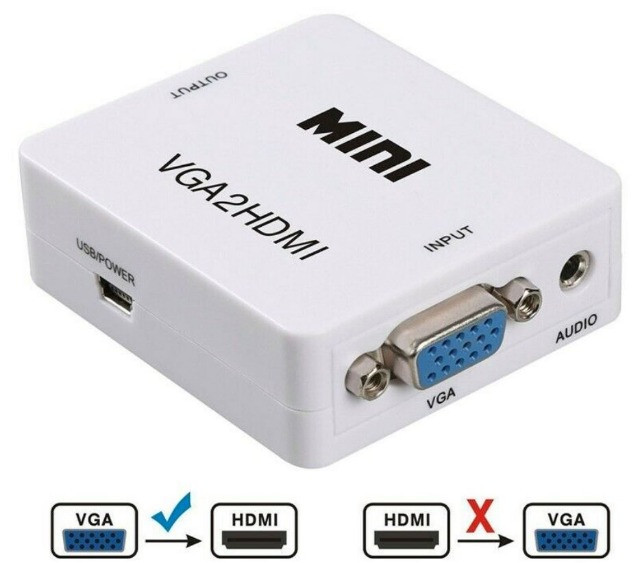 Adaptador Hdmi Para Vga com Porta de Audio Arduino Automação Robotica COD-CP379 