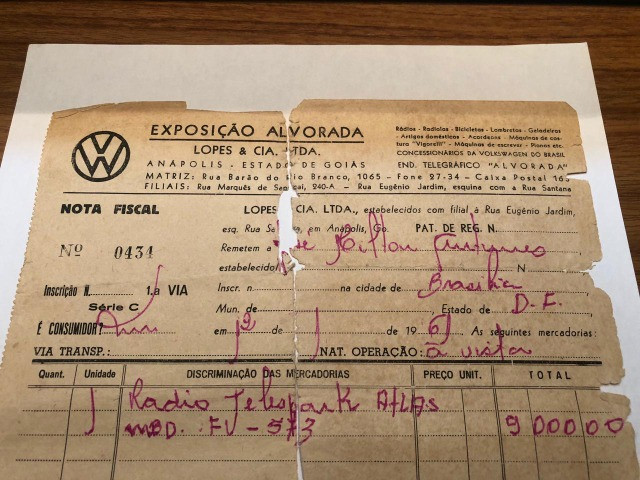 Rádio Telespark Atlas ? Ano 1961 (com Nota Fiscal) - Foto 3