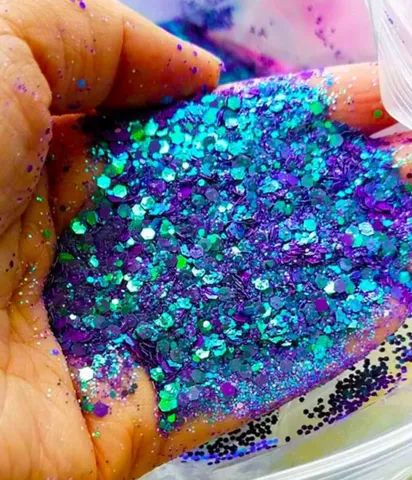 Glitter Holográfico Flocado para Artesanato  - Foto 3