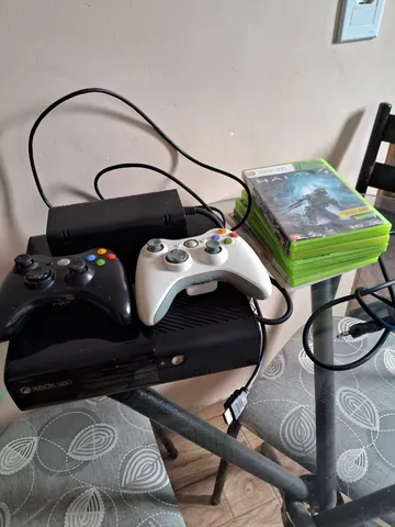 Xbox 360 Slim Ltu+ Kinect + 2 Controles - Roda Qualquer Jogo