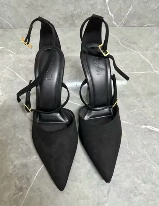 Scarpin Satinato Preto