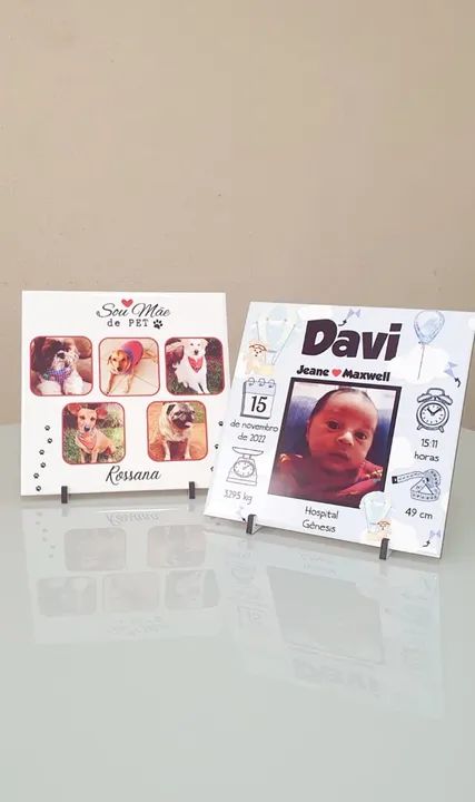 Quadro personalizado com os dados de nascimento do bebê - Foto 2