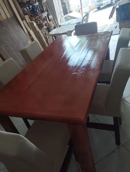 Mesa de Jantar de Madeira Maciça - Foto 3