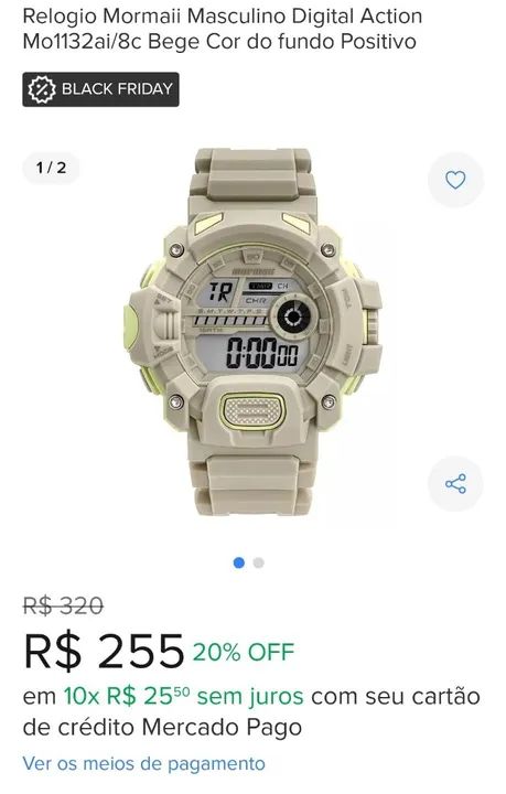 Relógio Mormaii Action Cinza