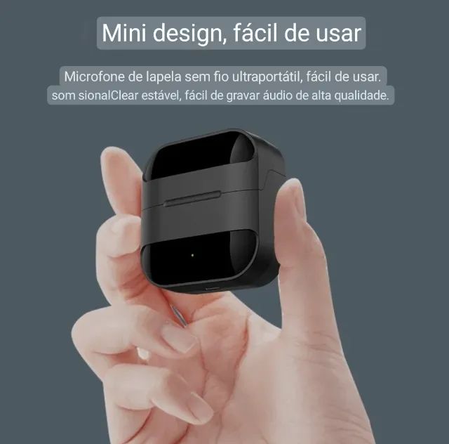 Microfone Lapela Sem Fio M9 para iPhone - Alta Qualidade e Facilidade de Uso - Foto 3