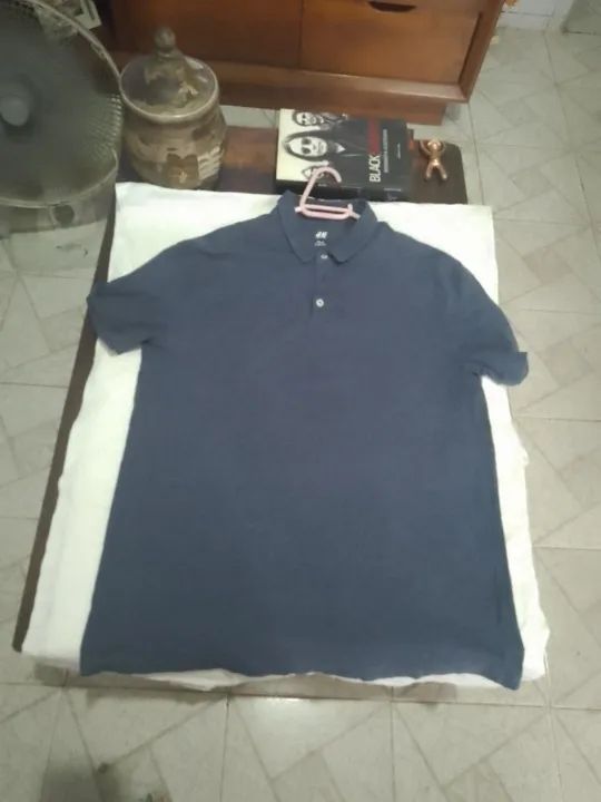 Camiseta Polo H&M Azul G