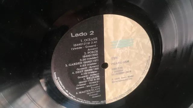 Pearl Jam Lp Vinil, disco e capa bom estado. E outros. - Foto 2