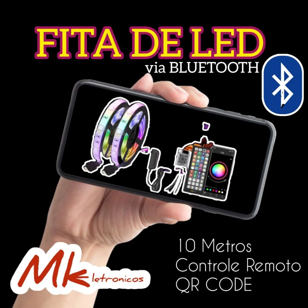 Fita Led 11mt Bluetooth Decorativo Inteligente