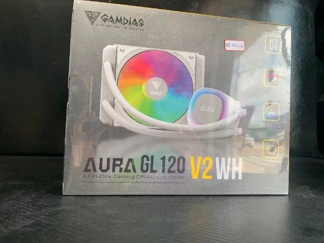 Water Cooler Gamdias Aura GL 120 V2 ARGB Branco - Para Intel/AMD